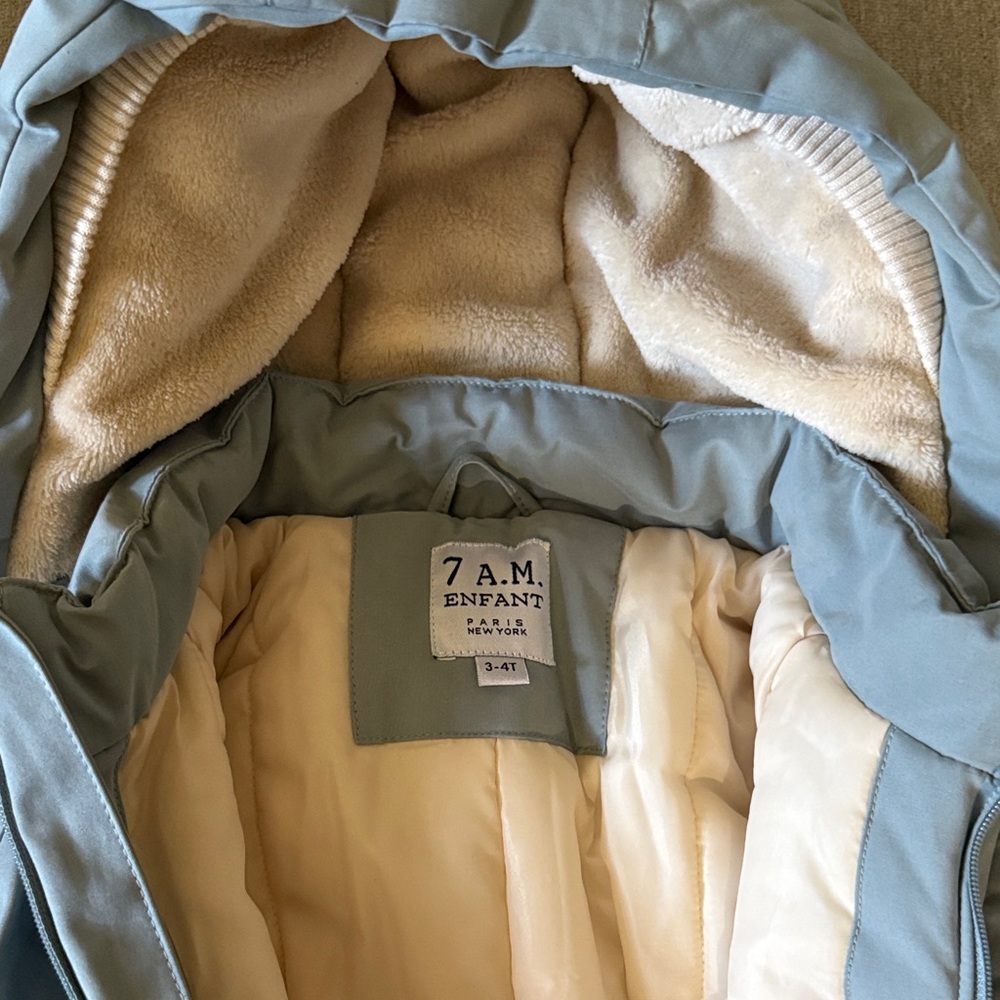 7 A.M. Enfant Blue Hooded Jacket